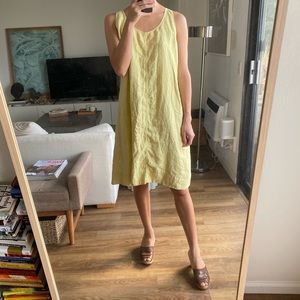 vintage eileen fischer linen trapeze dress